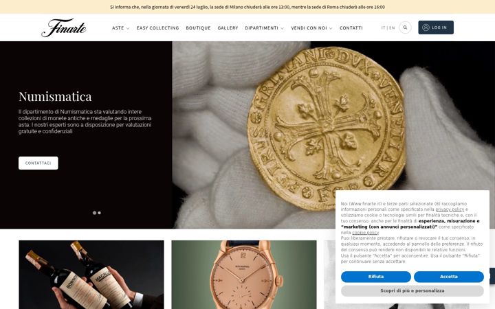 Screenshot of finarte.it