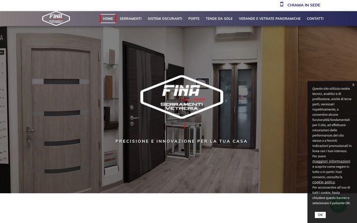 Screenshot of finaserramenti.it