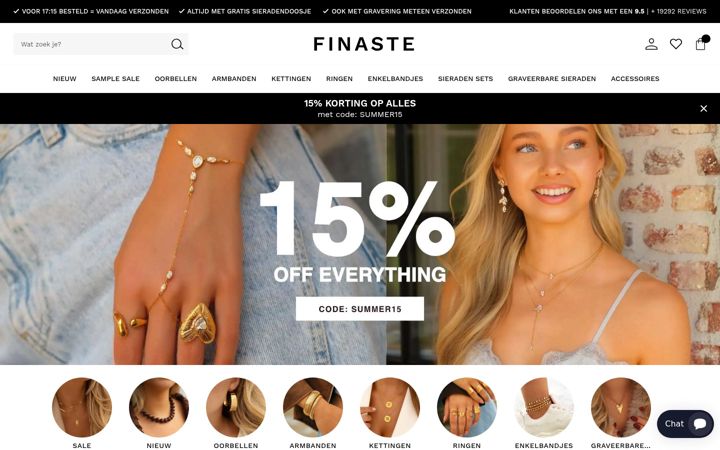 Screenshot of finaste.nl