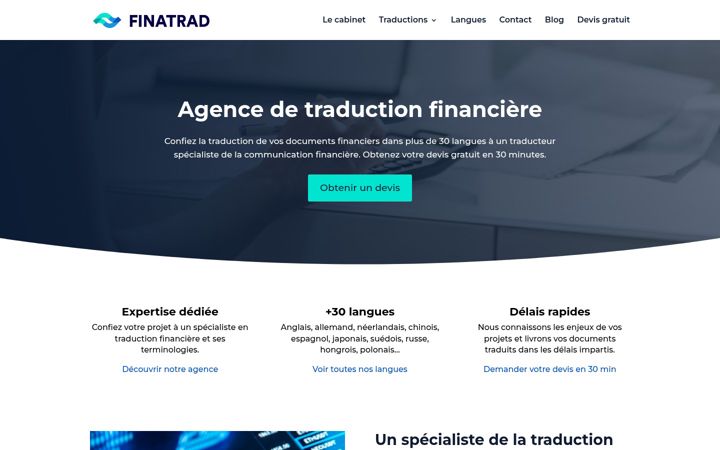 Screenshot of finatrad.com