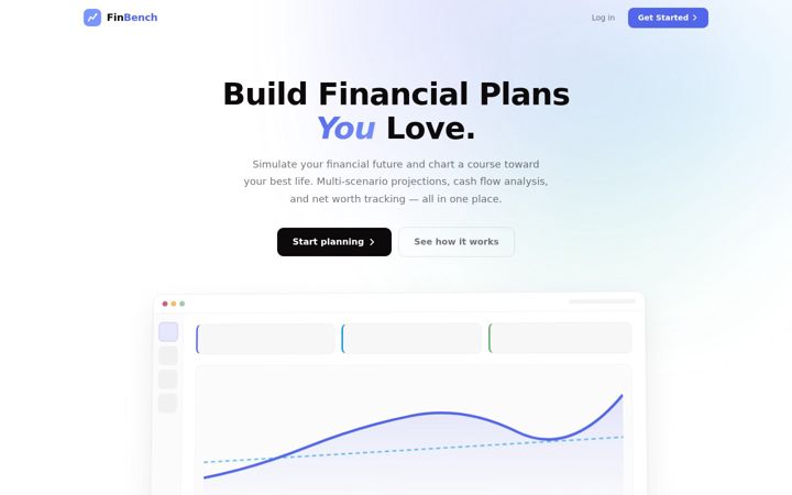 Screenshot of finbench.app