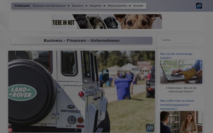 Screenshot of finbizwelt.de