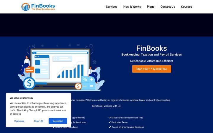 Screenshot of finbooks.ca