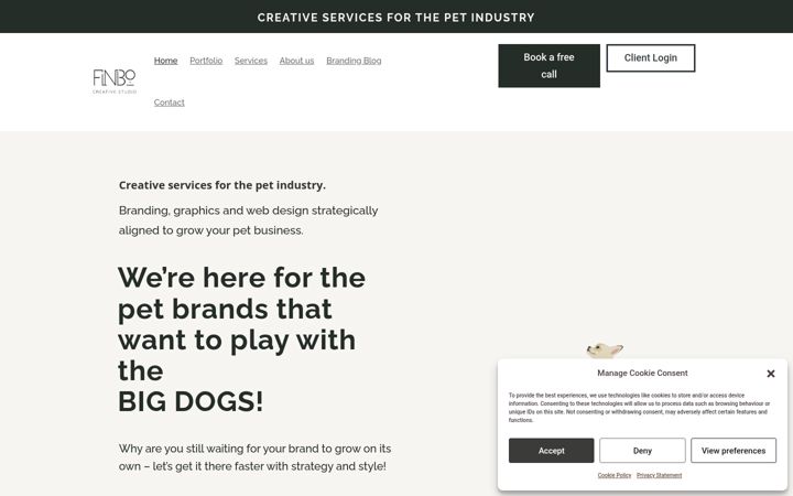 Screenshot of finbostudio.co.uk