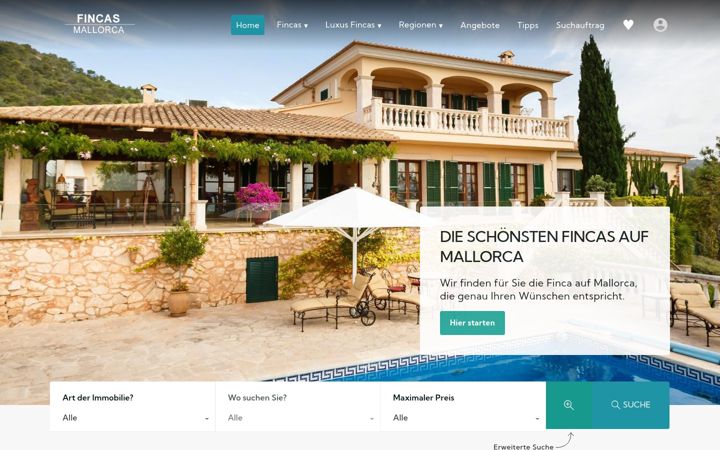 Skærmbillede af finca-kaufen-mallorca.de
