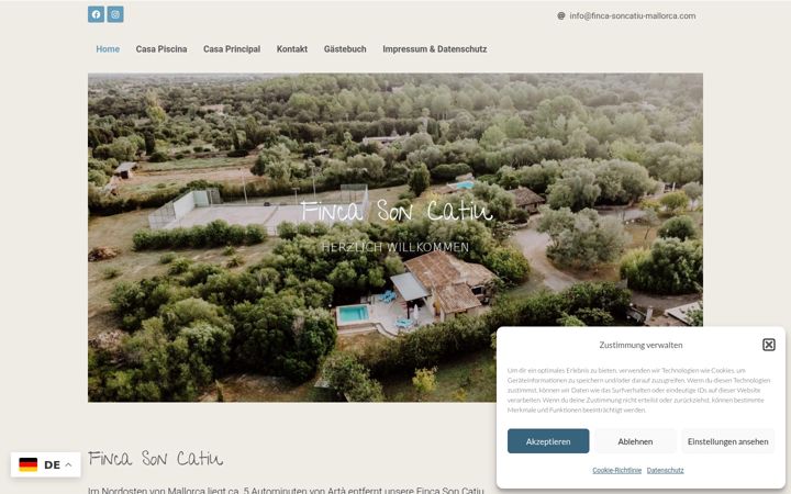 Screenshot of finca-soncatiu-mallorca.com