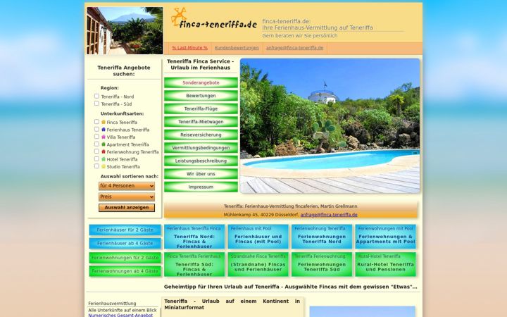 Screenshot of finca-teneriffa.de