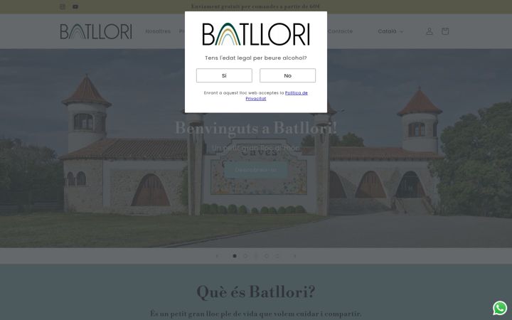Screenshot of fincabatllori.com