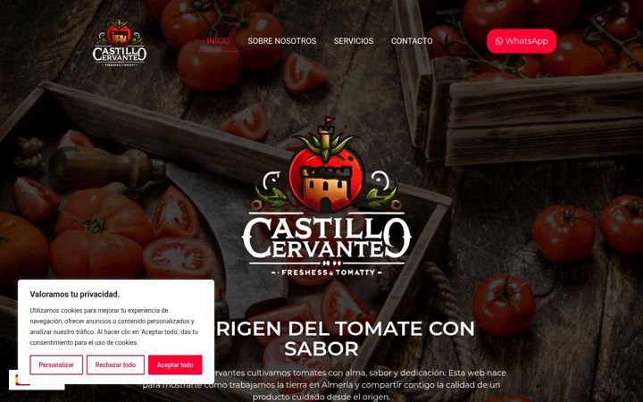 Screenshot of fincacastillocervantes.com