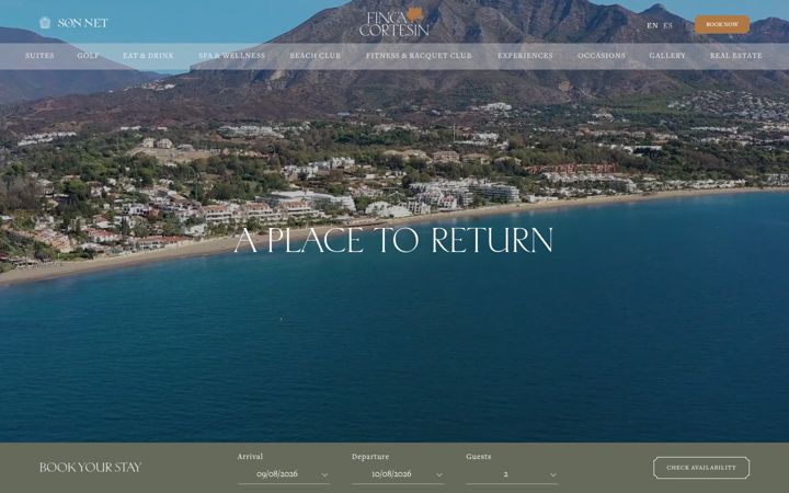 Screenshot of fincacortesin.com