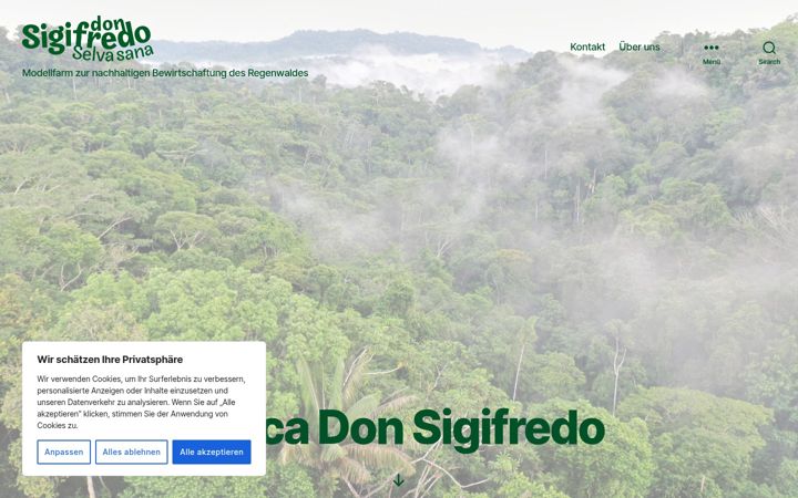 Screenshot of fincadonsigifredo.ch