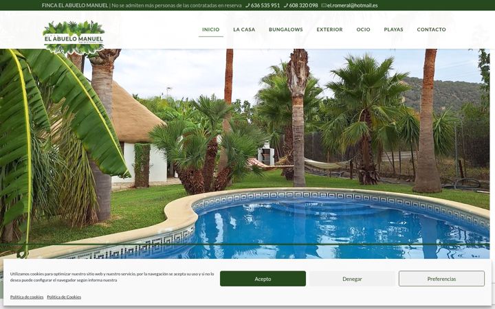 Screenshot of fincaelabuelomanuel.com