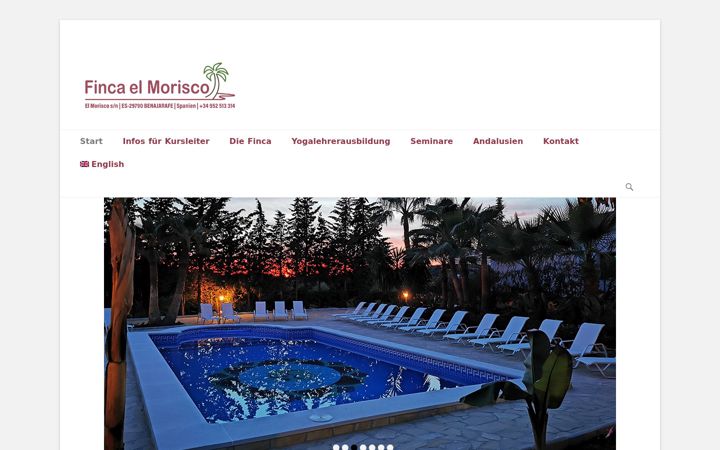 Screenshot of fincaelmorisco.com
