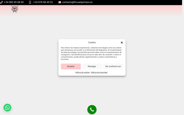 Captură de ecran a fincaelportazo.es