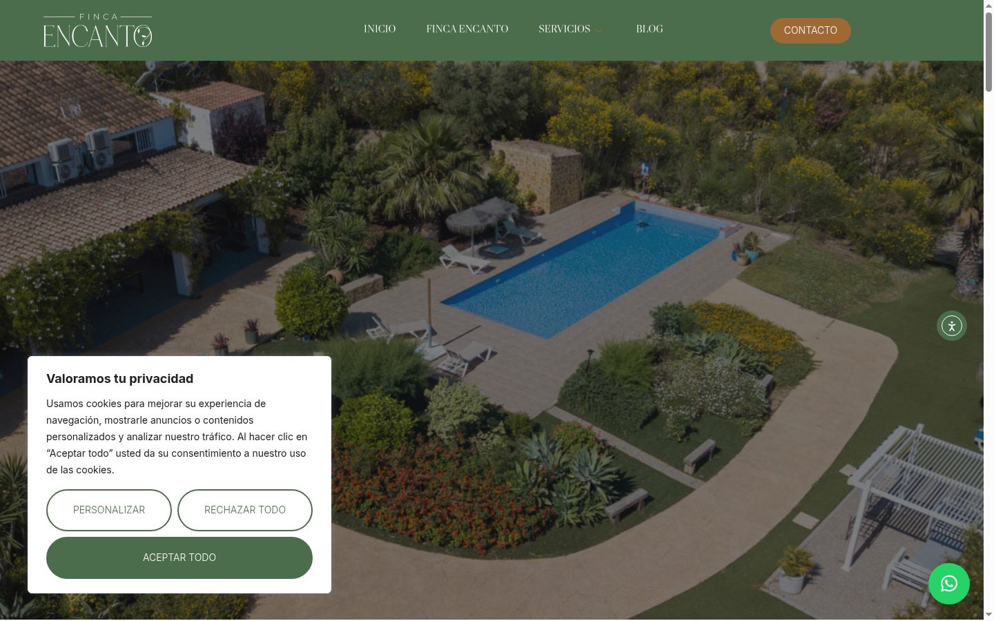 Screenshot of the consent banner shown before any interaction