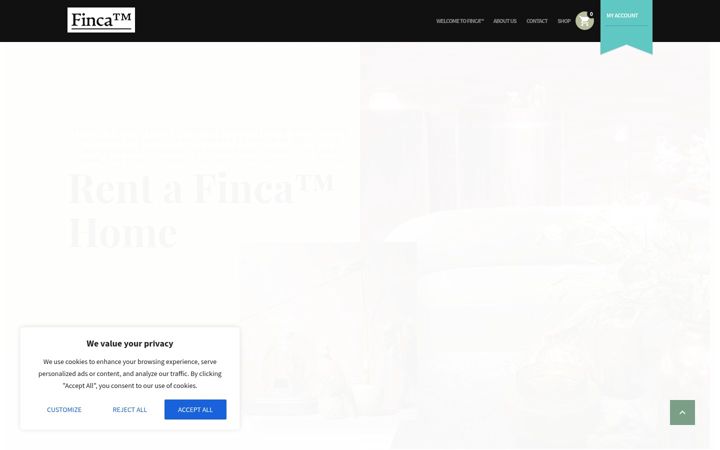 Screenshot of fincahomes.eu