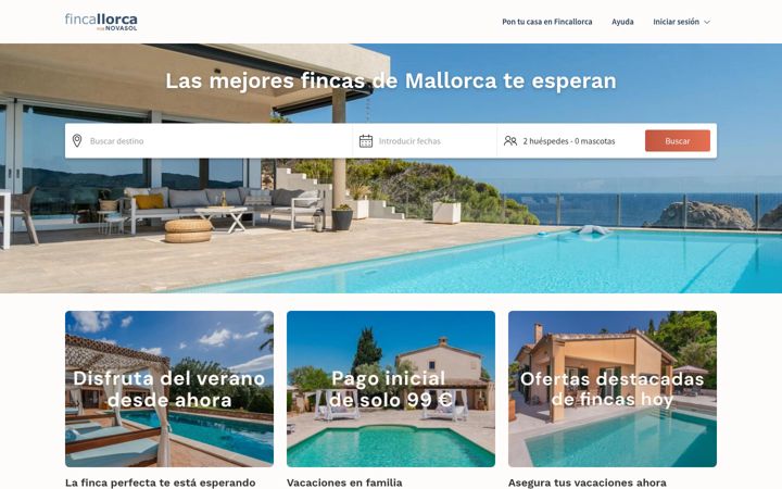 Screenshot of fincallorca.com