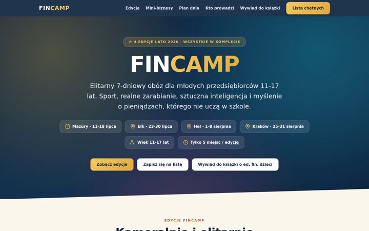 Screenshot of fincamp.pl
