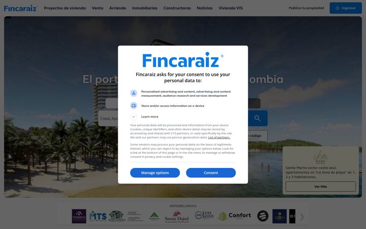 Screenshot ta' fincaraiz.com.co