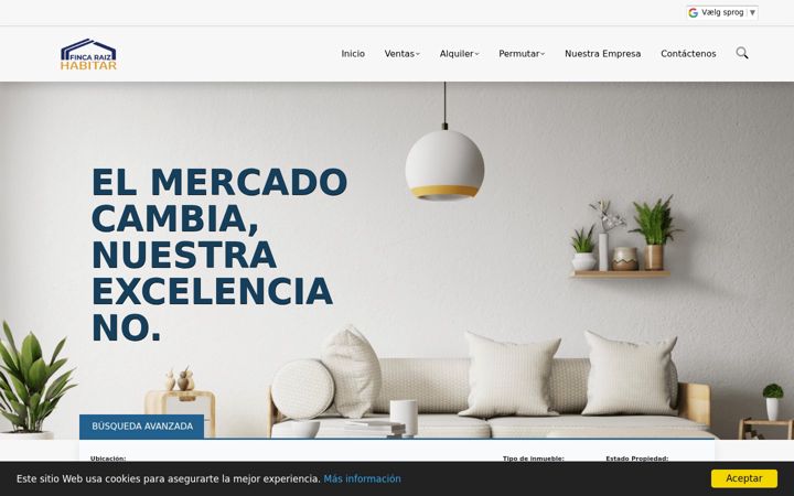 Screenshot of fincaraizhabitar.com
