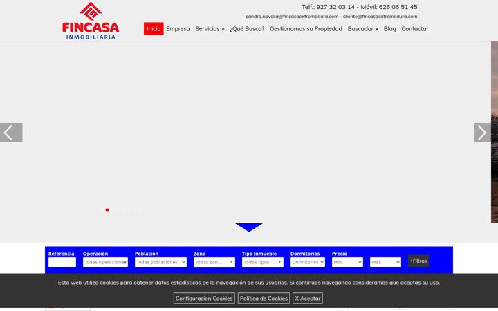 Screenshot of fincasaextremadura.com