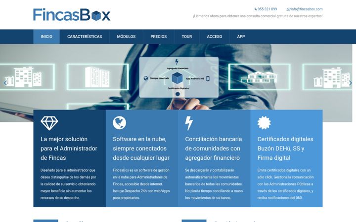 Screenshot of fincasbox.com