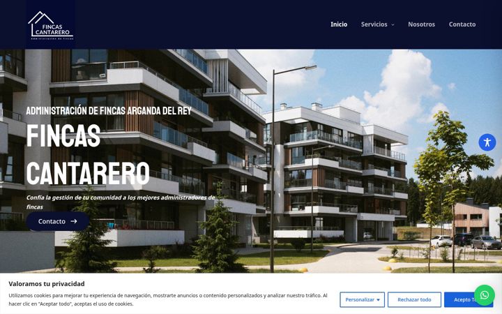 Screenshot of fincascantarero.es