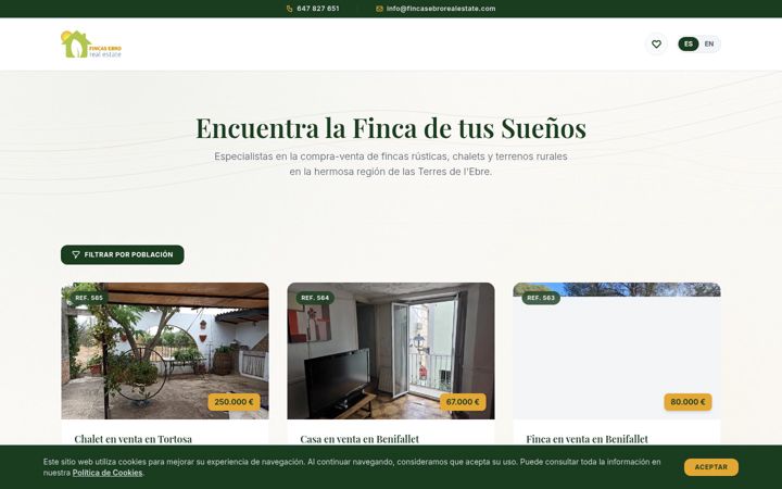 Screenshot of fincasebrorealestate.com