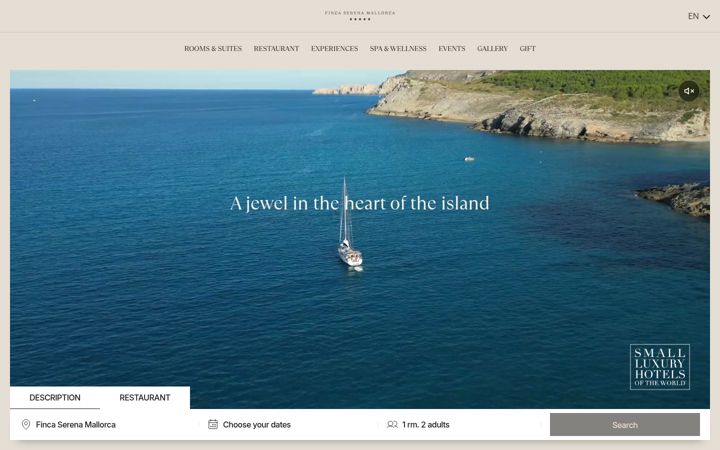 Screenshot of fincaserenamallorca.com