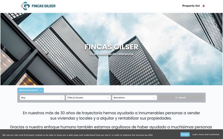 Screenshot of fincasgilser.com