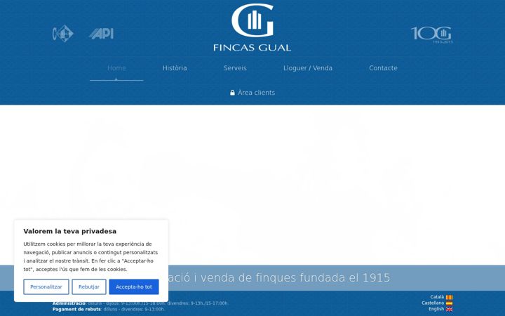 Screenshot of fincasgual.com