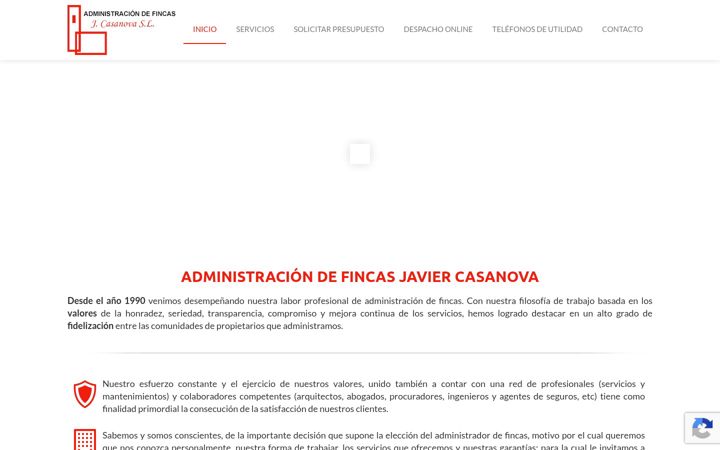 Screenshot of fincasjcasanova.com