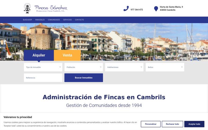 Screenshot of fincassanchez.net