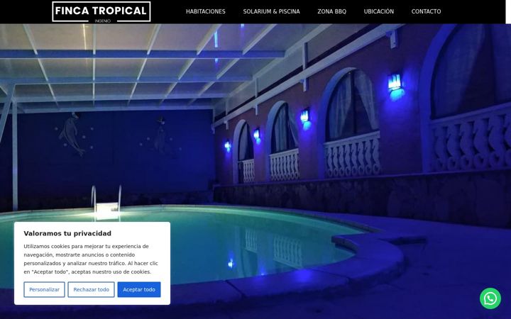 Screenshot of fincatropicalgrancanaria.com