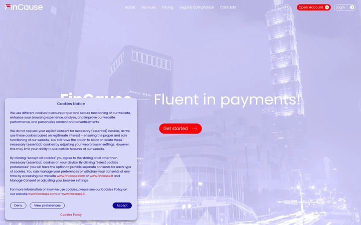 Screenshot of fincause.com