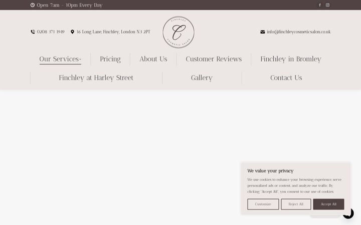 Screenshot of finchleycosmeticsalon.co.uk