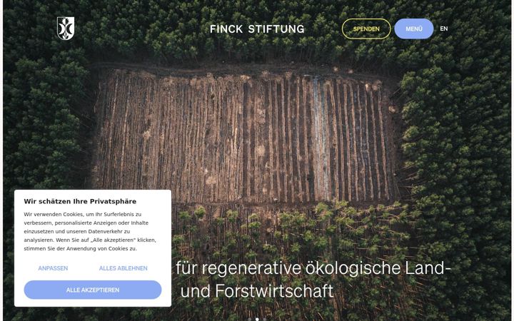Screenshot of finck-stiftung.org