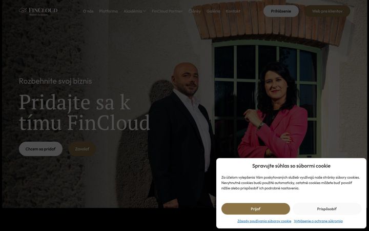 Screenshot του fincloud.sk