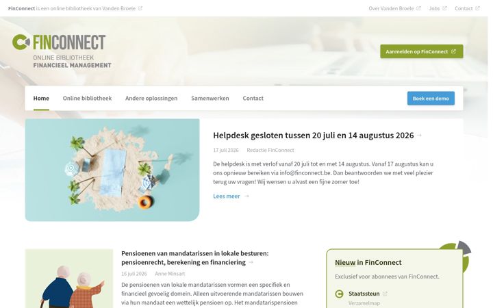 Екранна снимка на finconnect.be