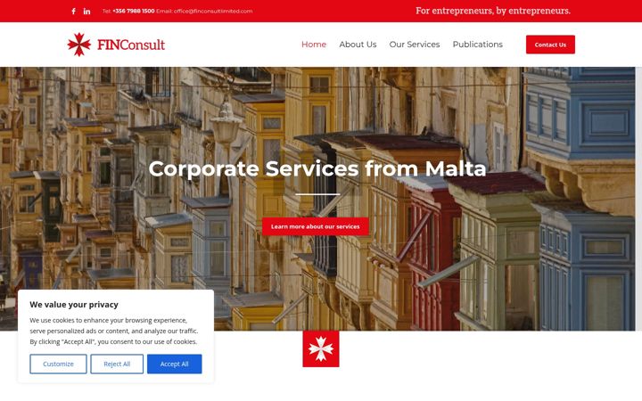 Screenshot of finconsultlimited.com