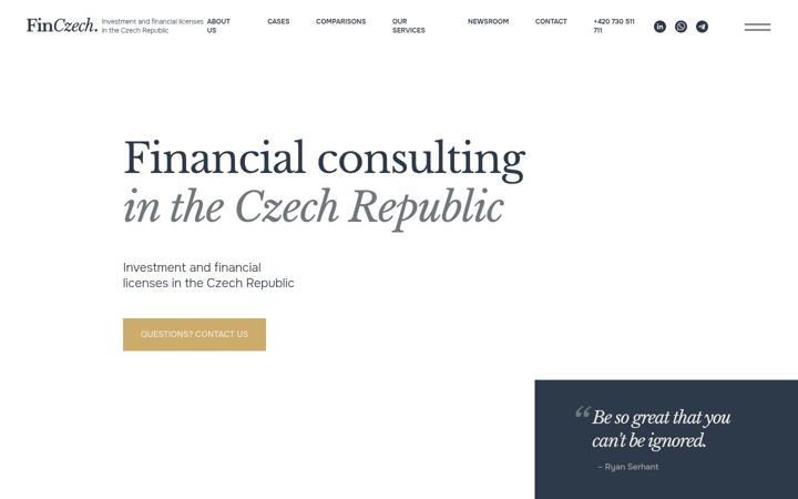 Screenshot of finczech.com