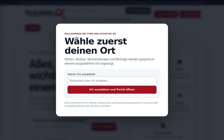 Snimka zaslona za find-das-richtige.de