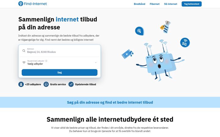 Screenshot of find-internet.dk