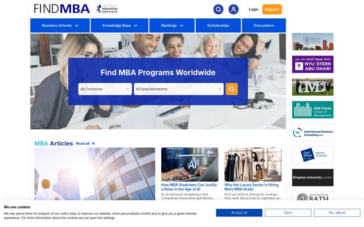Screenshot of find-mba.com