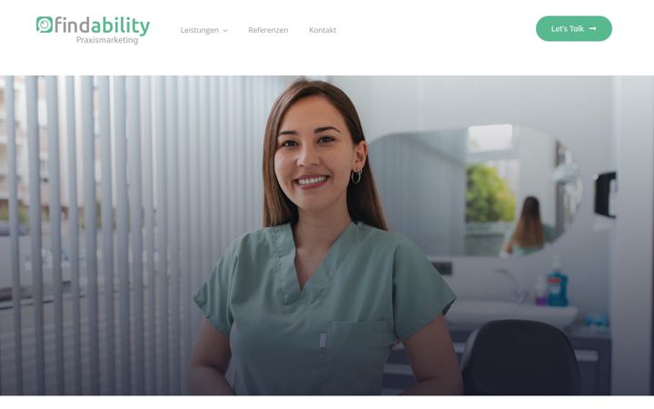 Snimka zaslona za findability-praxismarketing.de
