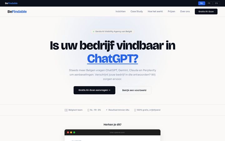 Екранна снимка на findable.be