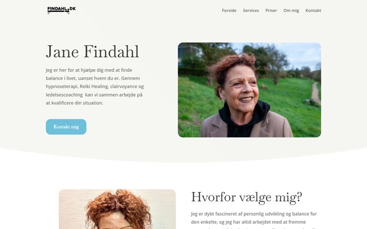 Screenshot of findahl.dk