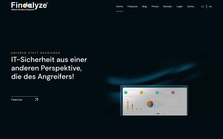Screenshot of findalyze.com