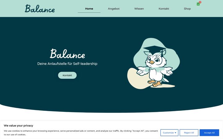Screenshot of findbalance.ch