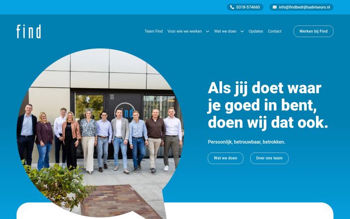Screenshot of findbedrijfsadviseurs.nl